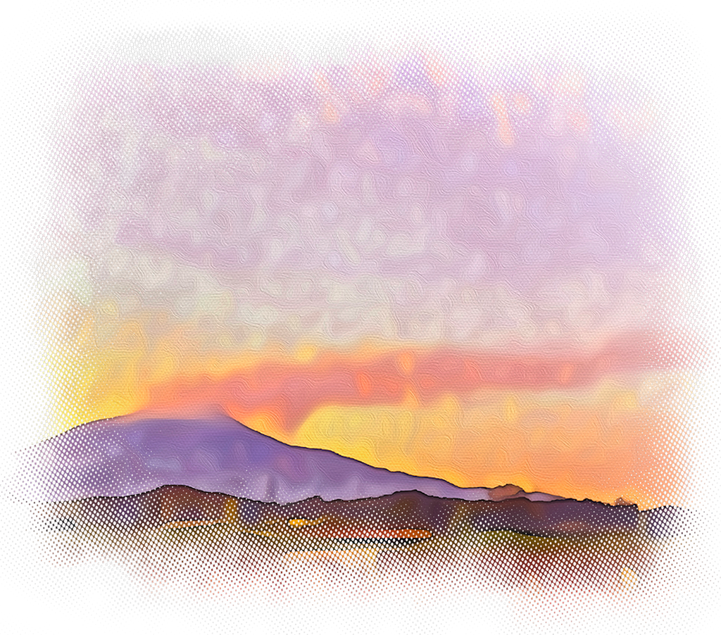 Sicily Sunsets (Mont'Etna) - Unisex with sleeve patch