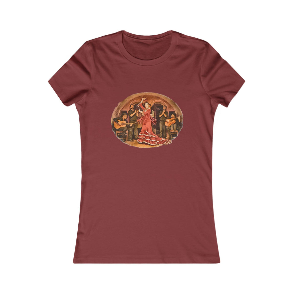 Women's Tee (Bella Canvas) — Vintage Flamenco Dancer Graphic Shirt