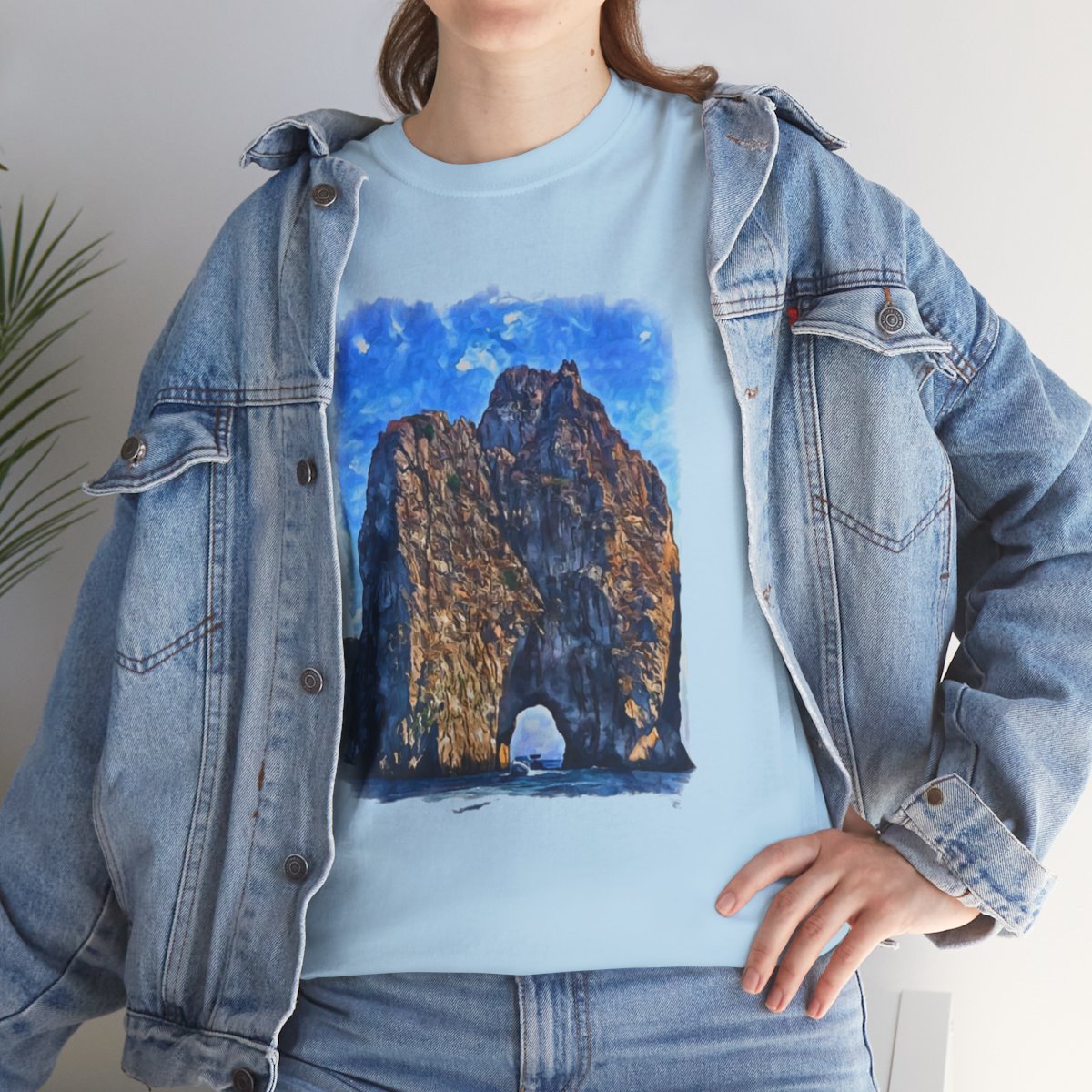 Island of Capri 1 - Unisex with sleeve patch (Rock Formation)