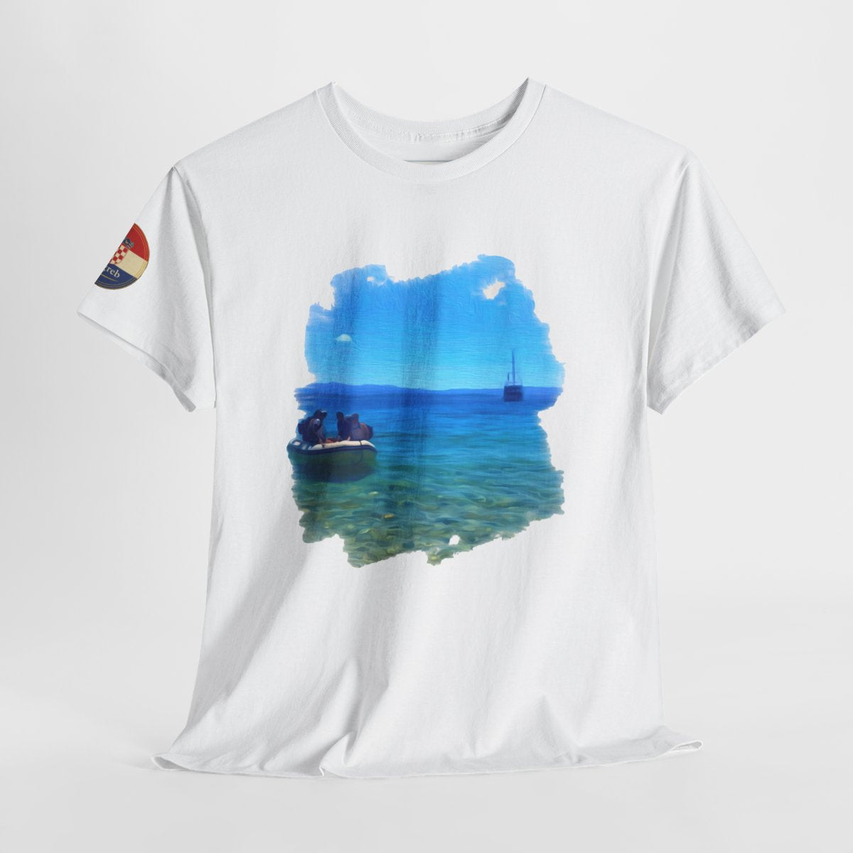 Island Hopping In Croatia - Unisex with sleeve patch