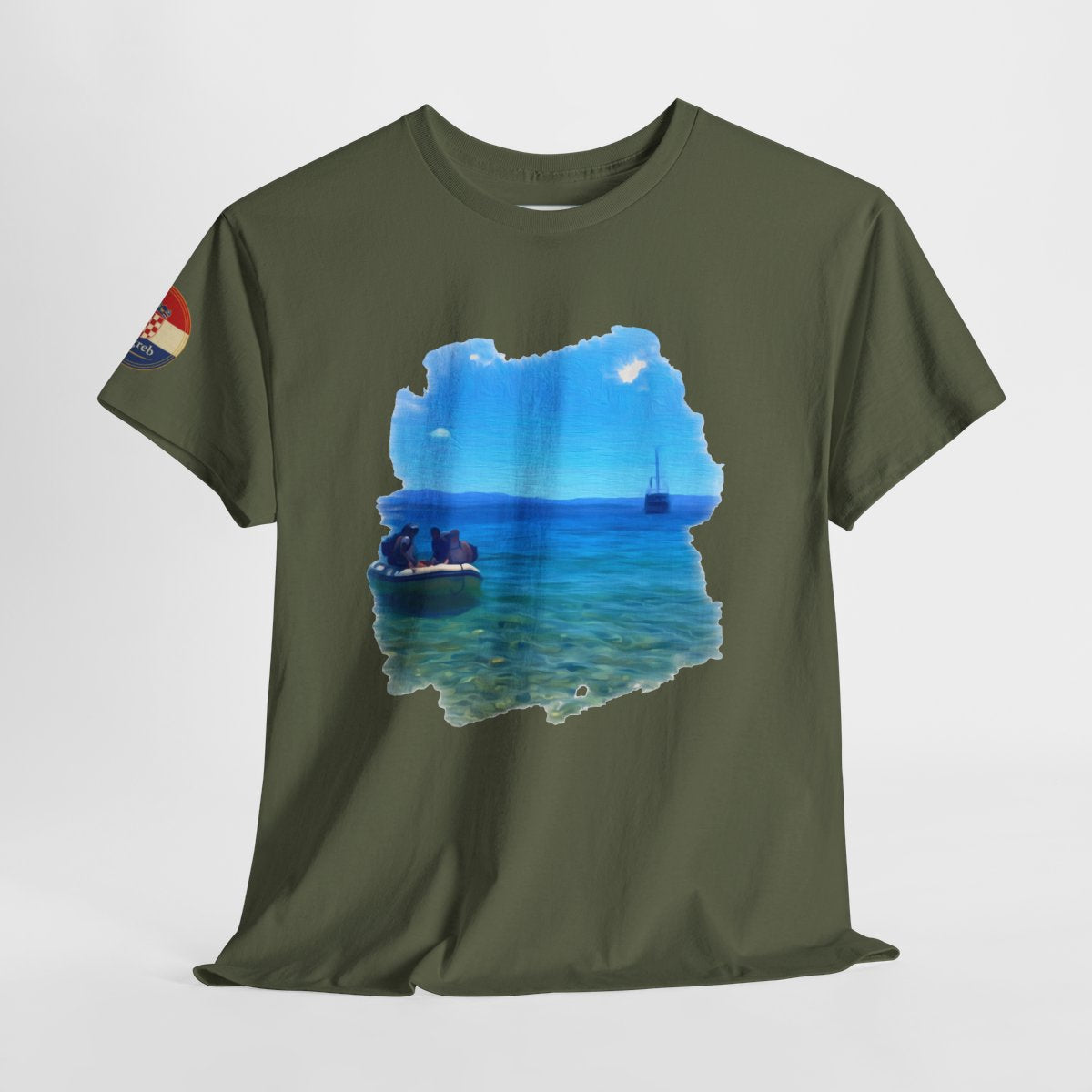 Island Hopping In Croatia - Unisex with sleeve patch