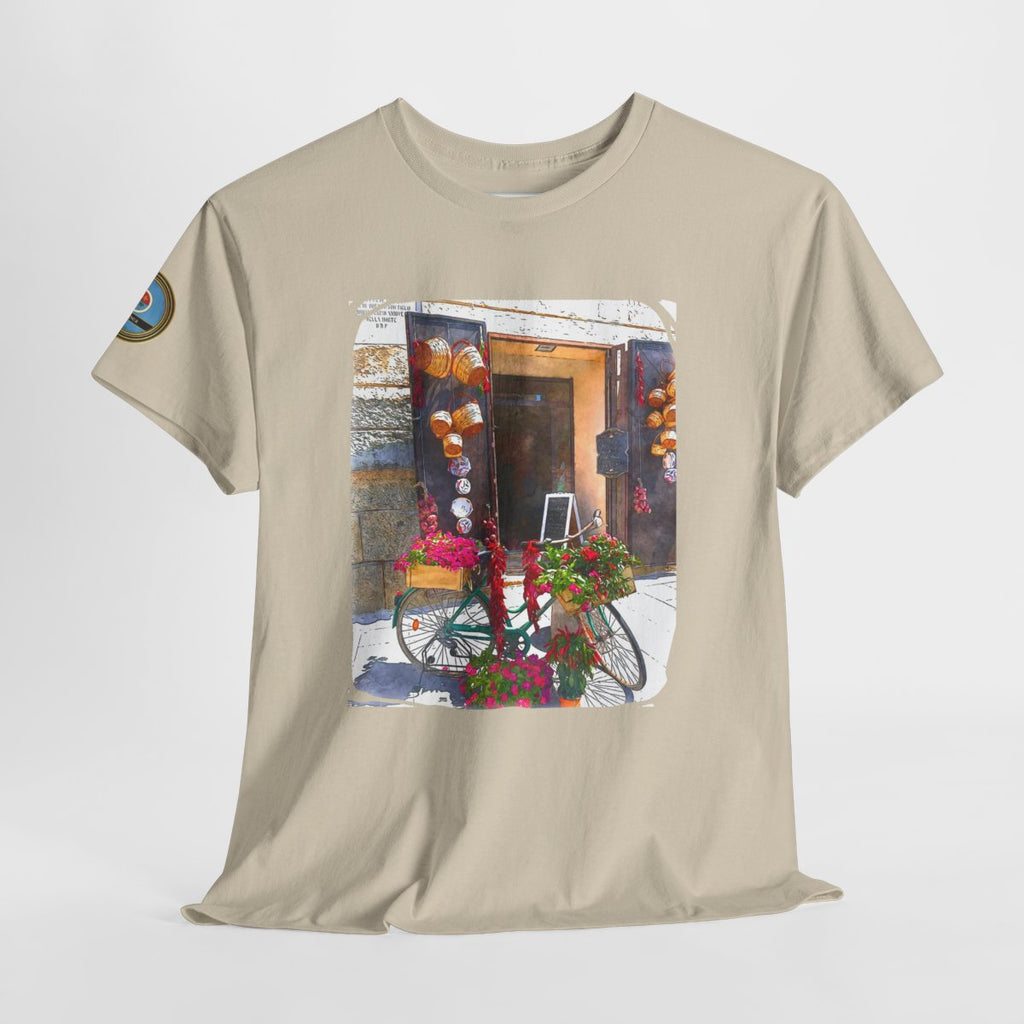 Tropea, Calabria - Unisex t-shirt with sleeve patch