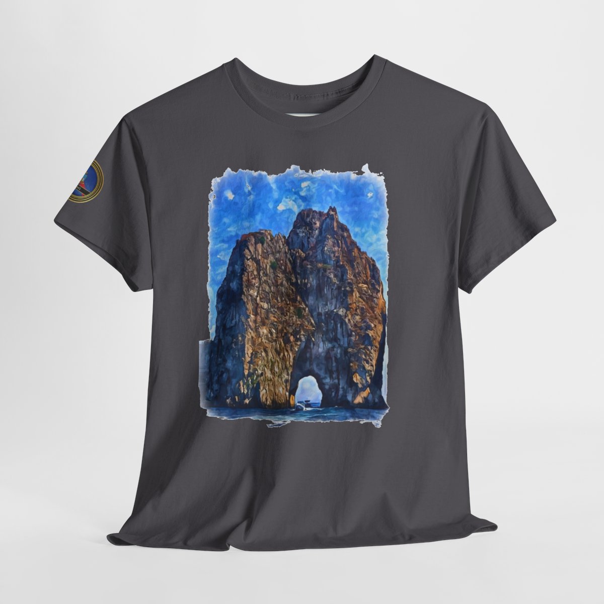 Island of Capri 1 - Unisex with sleeve patch (Rock Formation)