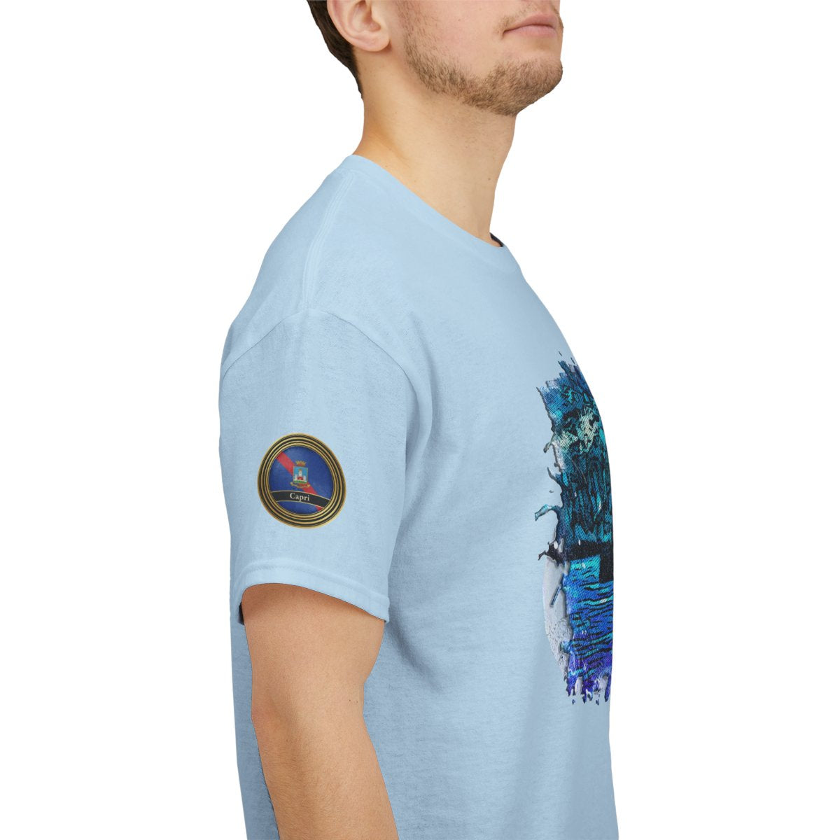 Island of Capri 2 - Unisex with sleeve patch (Blue Grotto)