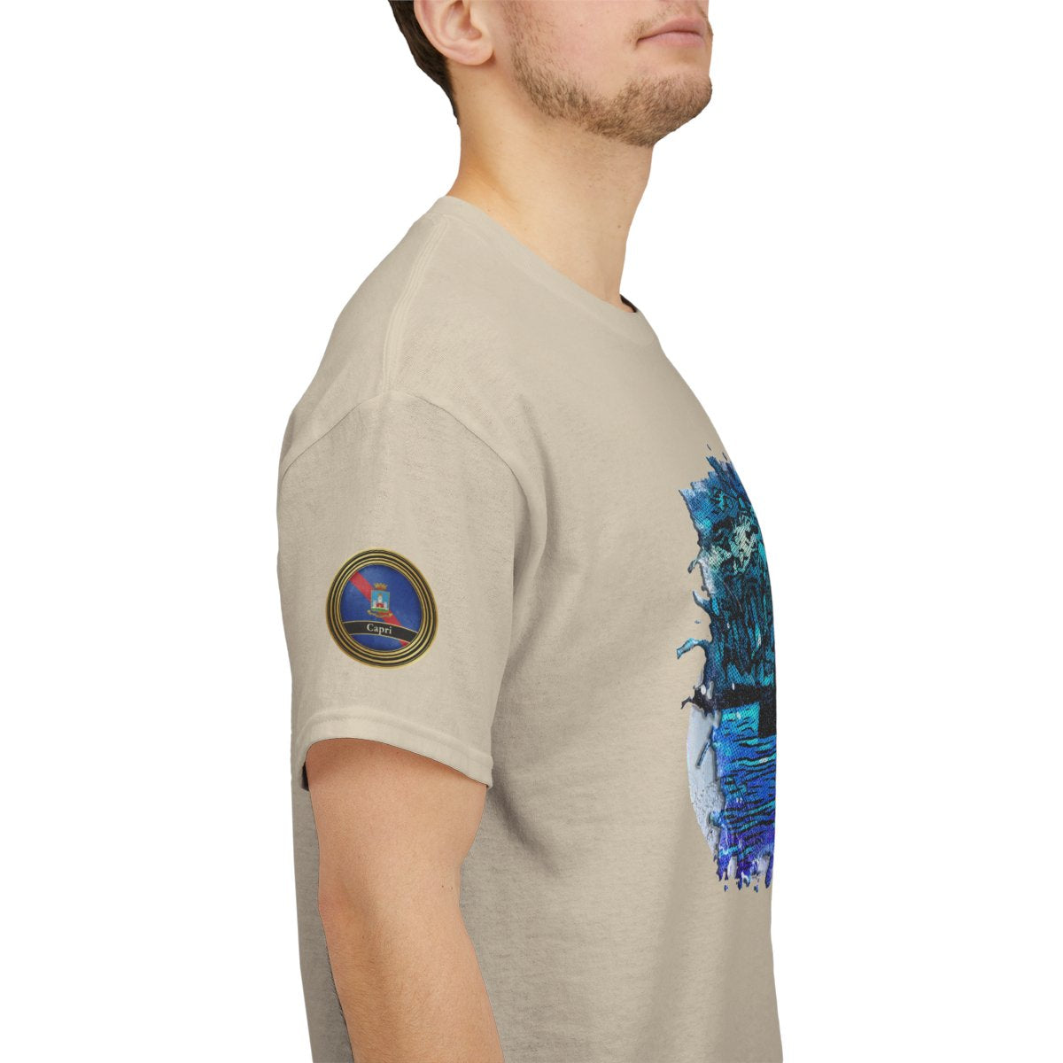 Island of Capri 2 - Unisex with sleeve patch (Blue Grotto)