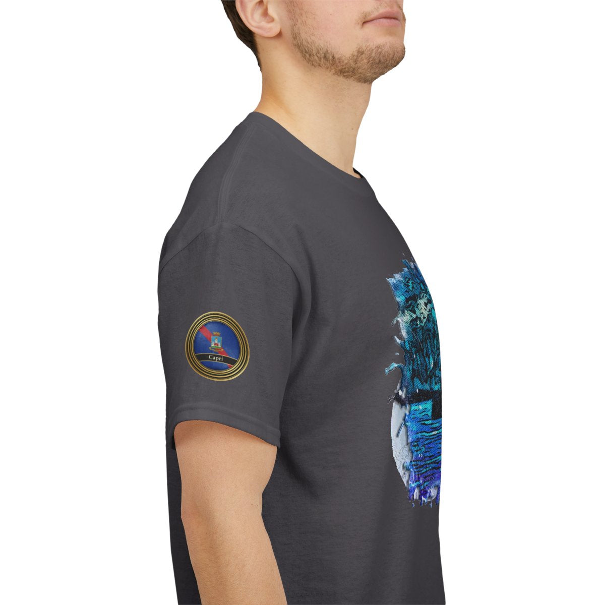 Island of Capri 2 - Unisex with sleeve patch (Blue Grotto)