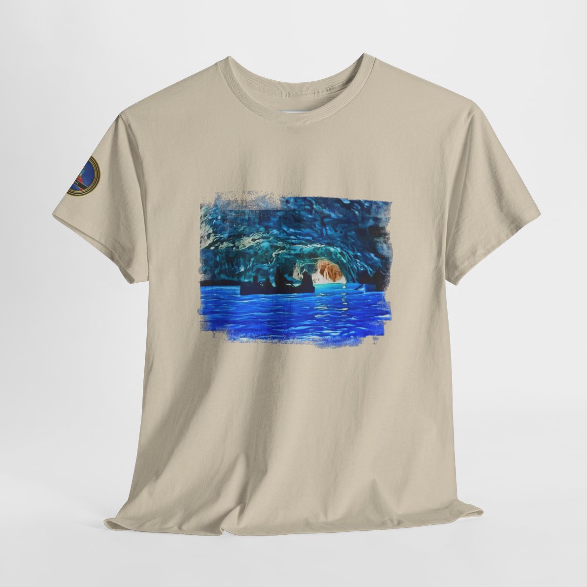 Island of Capri 2 - Unisex with sleeve patch (Blue Grotto)