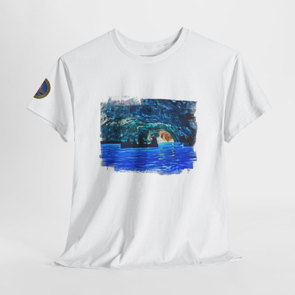 Island of Capri 2 - Unisex with sleeve patch (Blue Grotto)