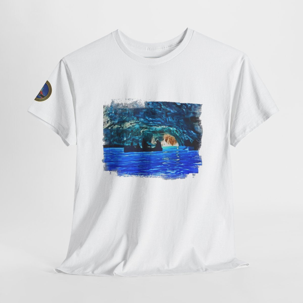 Island of Capri 2 - Unisex with sleeve patch (Blue Grotto)