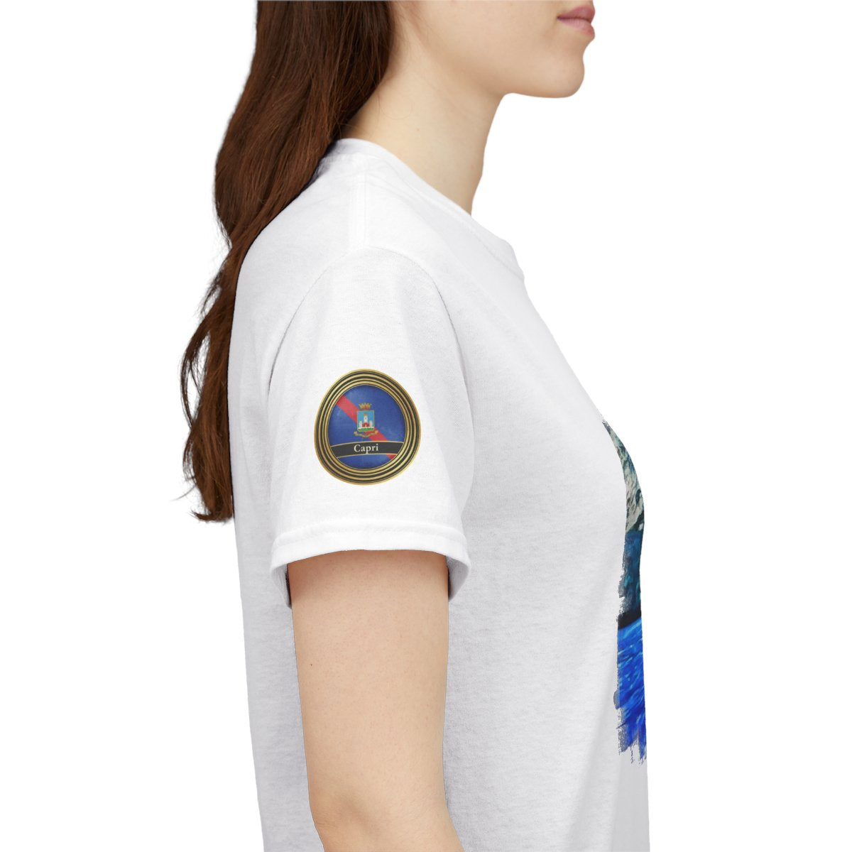 Island of Capri 2 - Unisex with sleeve patch (Blue Grotto)
