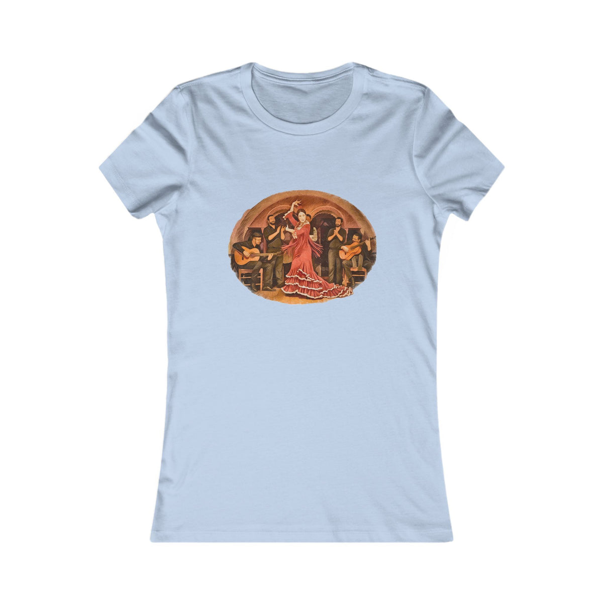 Women's Tee (Bella Canvas) — Vintage Flamenco Dancer Graphic Shirt