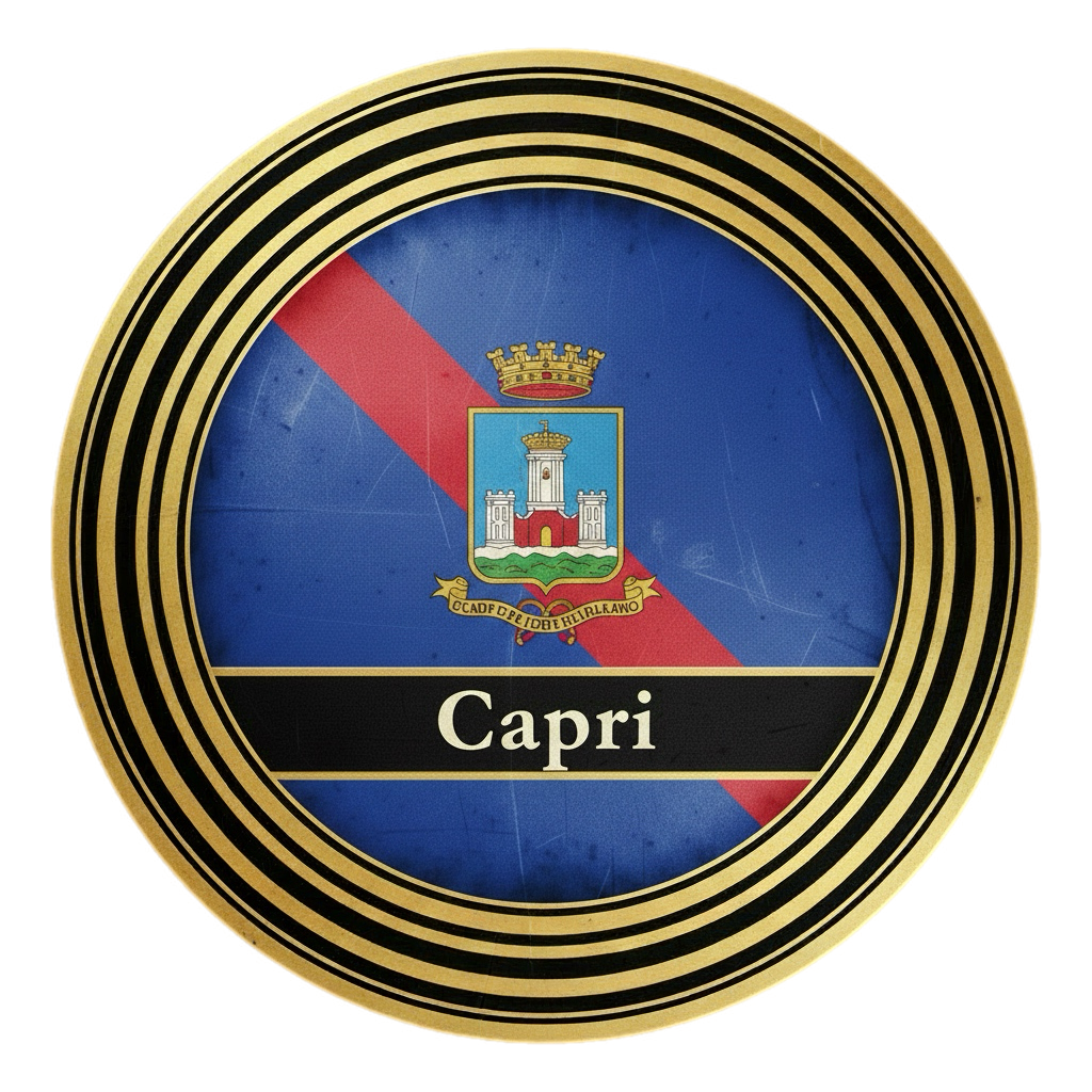 Island of Capri 2 - Unisex with sleeve patch (Blue Grotto)