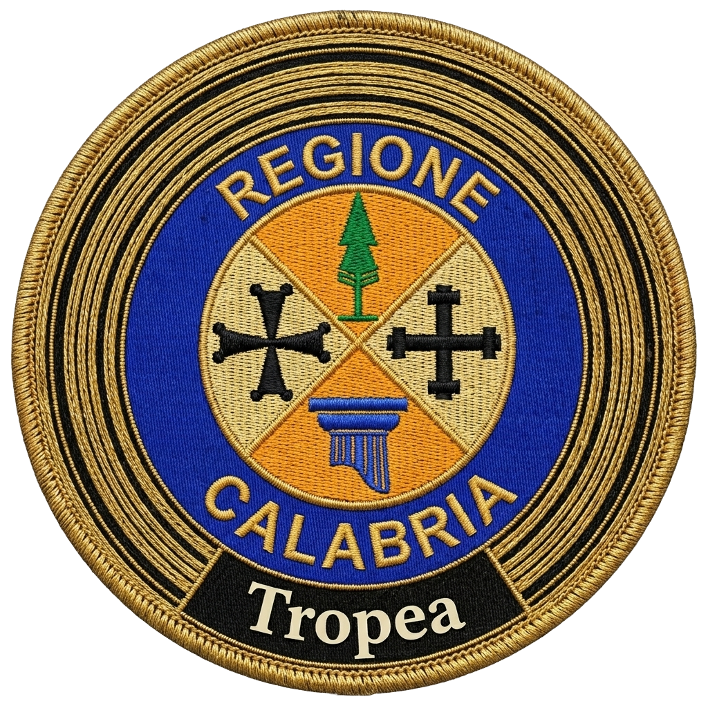 Tropea, Calabria - Unisex t-shirt with sleeve patch