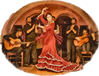 Women's Tee (Bella Canvas) — Vintage Flamenco Dancer Graphic Shirt