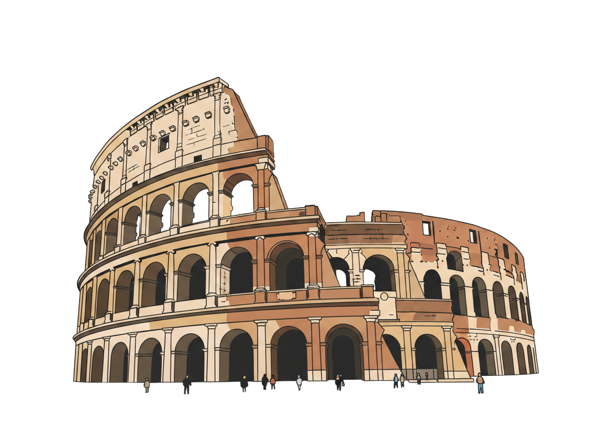 Colosseum (Colosseo, Rome, Italy) - Unisex with sleeve patch