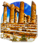 Valley of the Temples 2 (Agrigento, Sicily) - Unisex with sleeve patch.