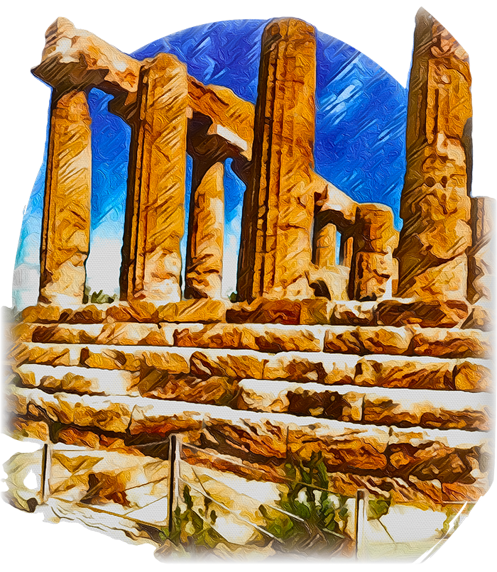 Valley of the Temples 2 (Agrigento, Sicily) - Unisex with sleeve patch.
