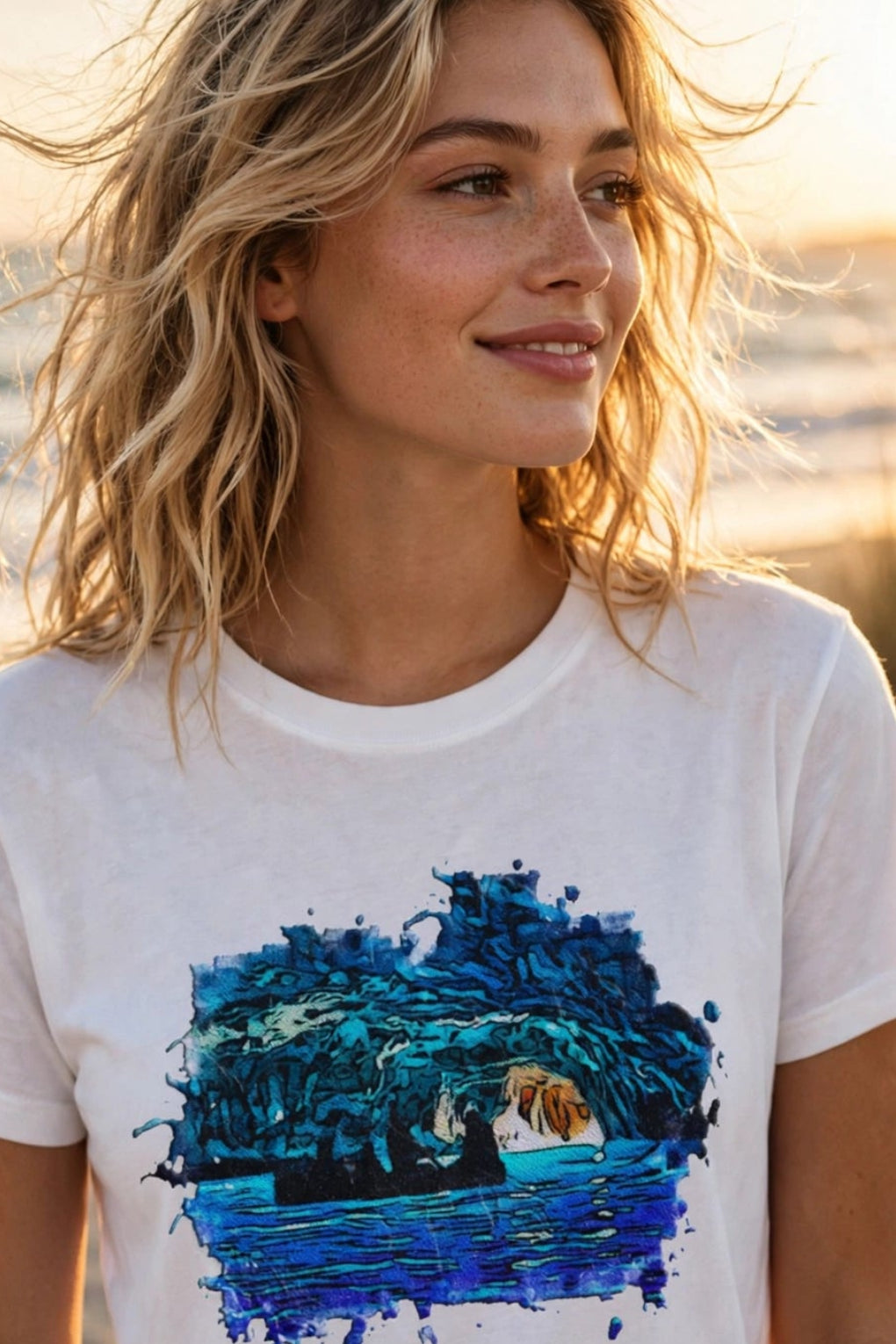 Island of Capri (Blue Grotto)- Women's T Shirt