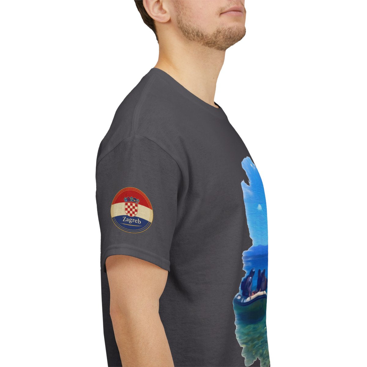 Island Hopping In Croatia - Unisex with sleeve patch