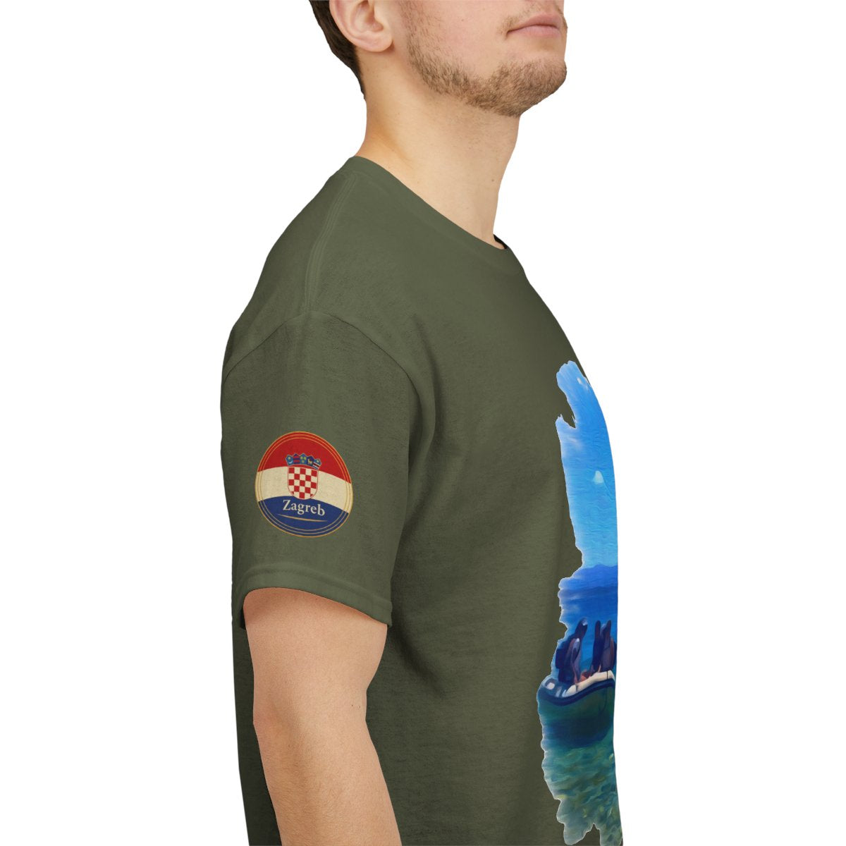 Island Hopping In Croatia - Unisex with sleeve patch