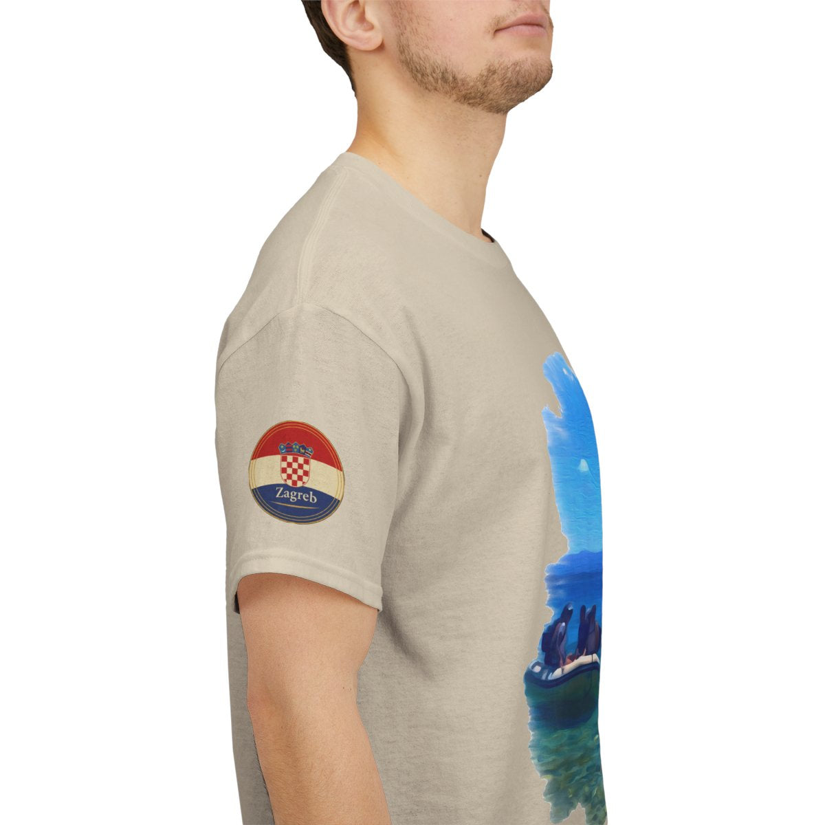Island Hopping In Croatia - Unisex with sleeve patch