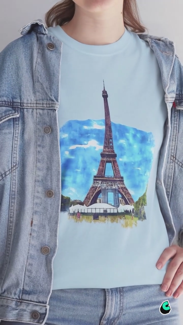 Eiffel Tower - Unisex with sleeve patch (Paris, France)