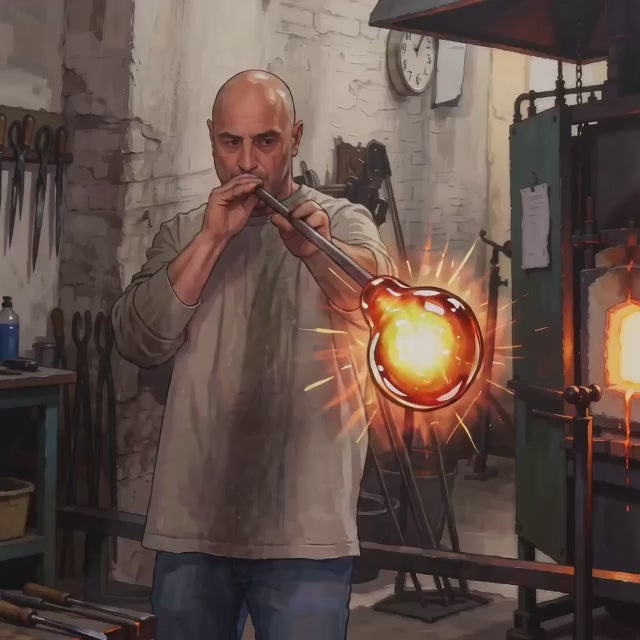 Glass Blowing in Murano/Venice - Unisex with sleeve patch