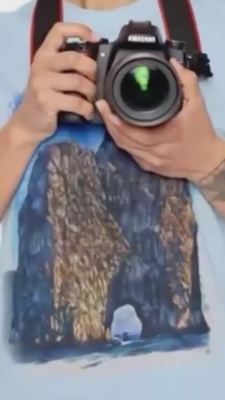 Island of Capri 1 - Unisex with sleeve patch (Rock Formation)