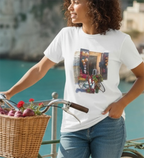 Tropea, Calabria - Unisex t-shirt with sleeve patch