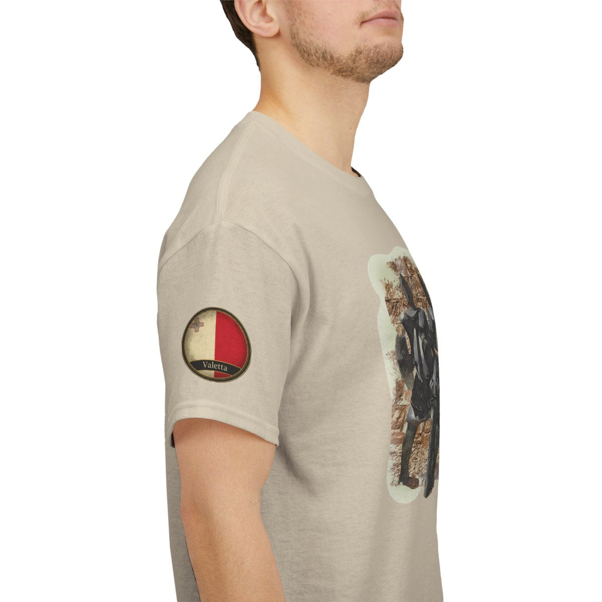 Trapani Windmills, Salt Pans and A Sunset - Unisex with sleeve patch (Trapani, Sicily)